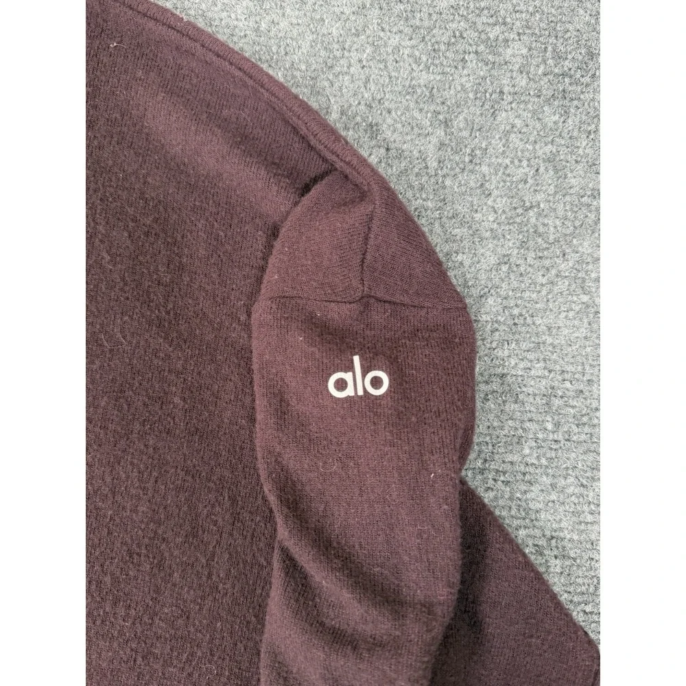 Alo Yoga Crew Neck Sweatshirt Mens Medium Plum Purple Boxy Oversized